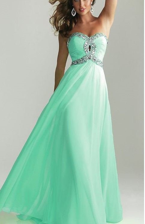 Green Lucite Prom Dress